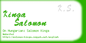 kinga salomon business card